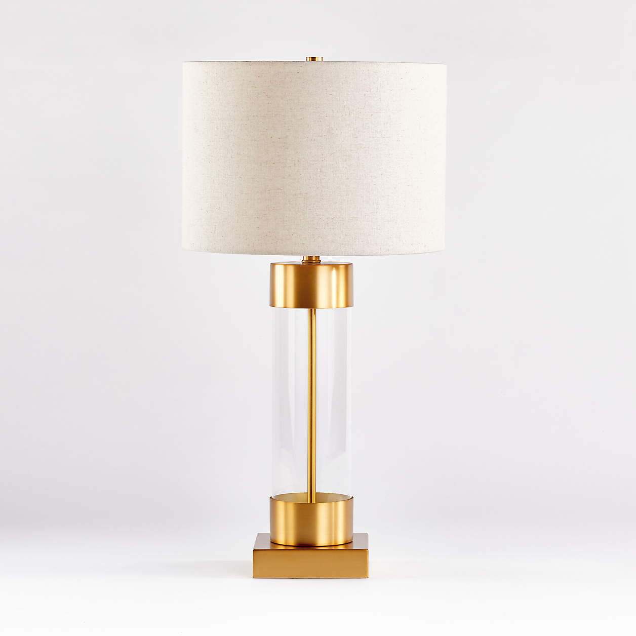 Avenue Brass Table Lamp with USB Port + Reviews Crate and Barrel
