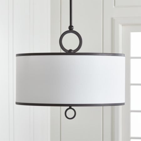 Axiom 24 Black Drum Pendant Light Reviews Crate And Barrel