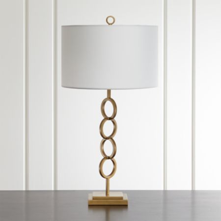 Axiom Brass Geometric Table Lamp Reviews Crate And Barrel