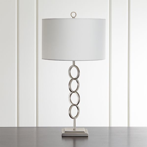 Axiom Brushed Silver Table Lamp