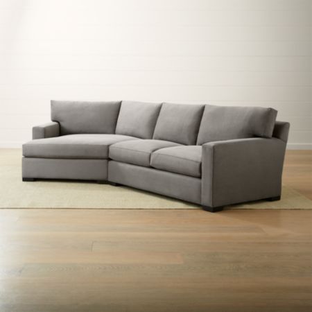 Axis Ii 2 Piece Left Arm Angled Chaise Sectional Sofa Crate And Barrel