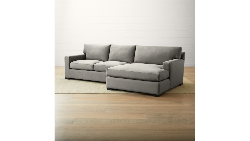 Axis II 2-Piece Right Arm Double Chaise Sectional Sofa + Reviews | Crate and Barrel Canada