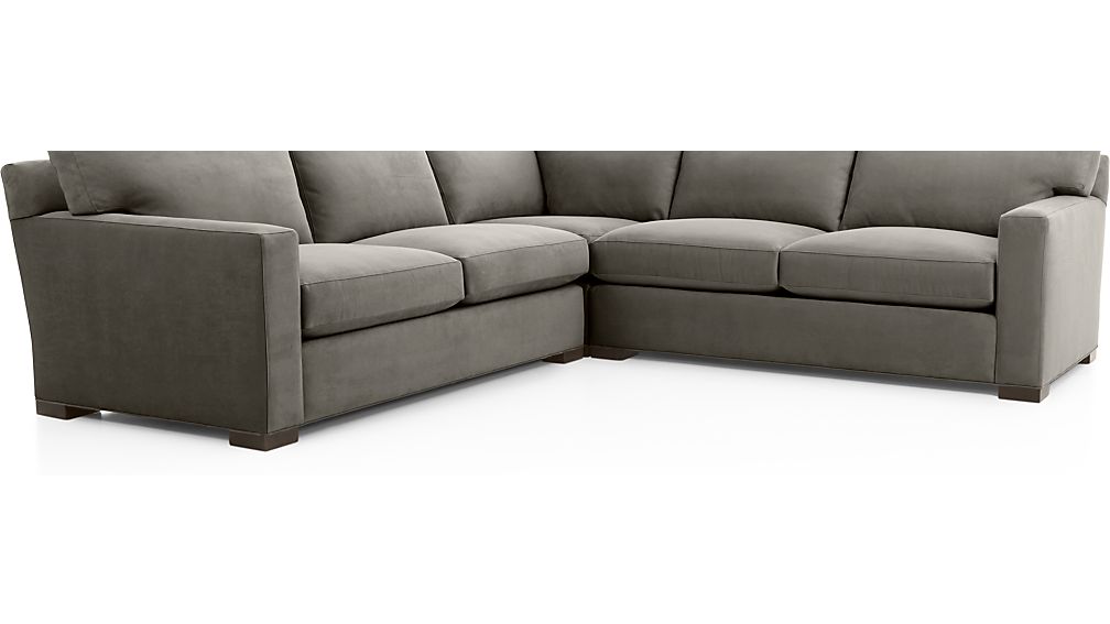 Axis II 3-Piece Sectional Sofa Douglas: Charcoal | Crate and Barrel