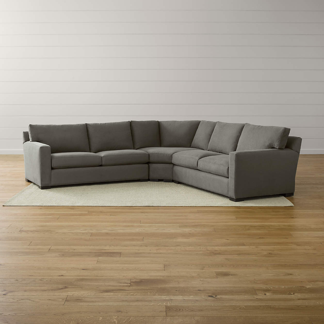 Axis II Charcoal Sectional Couch + Reviews | Crate and Barrel