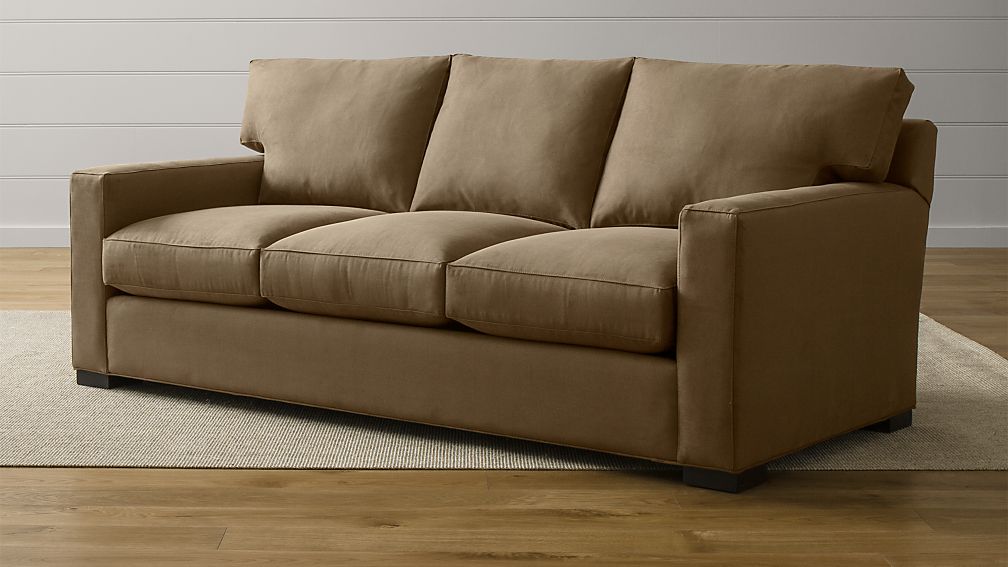 Axis II Brown 3-Seat Sofa | Crate and Barrel
