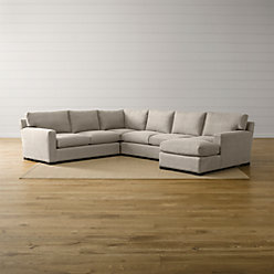 Axis Ii Large Grey Sectional Couch Reviews Crate And Barrel Axis Ii 4 Piece Sectional Sofa