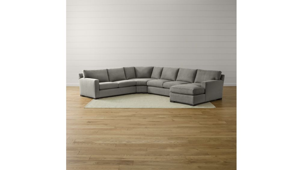 Axis II Large Grey Sectional Couch + Reviews Crate and Barrel