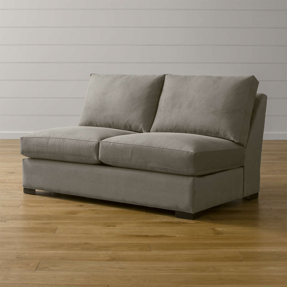 Axis II Brown Armless Sleeper Sofa + Reviews Crate and Barrel