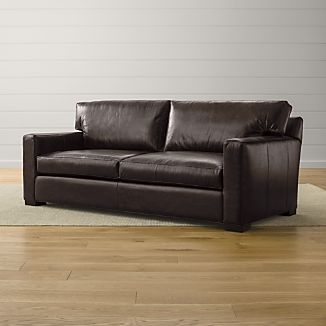 Leather Sleeper Sofas Crate And Barrel Axis Ii Leather 2 Seat Queen Sleeper Sofa