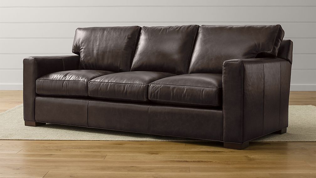 crate and barrel leather sleeper sofa queen