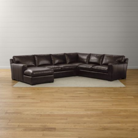 Axis Ii 4 Piece Leather Sectional Crate And Barrel