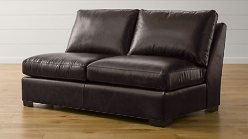 Axis II Leather Armless Full Sleeper Sofa with Air Mattress