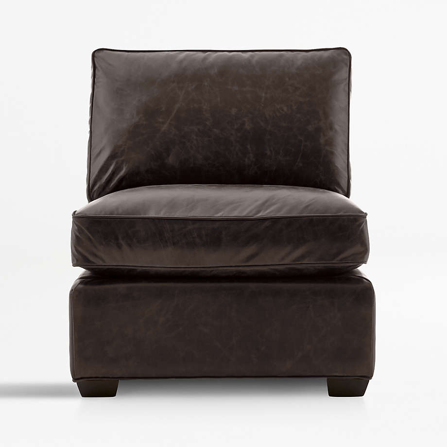 Axis II Leather Armless Chair Crate and Barrel