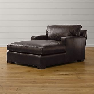 Chaise Lounge Sofas Chairs Crate And Barrel Axis Ii Leather Chaise Lounge