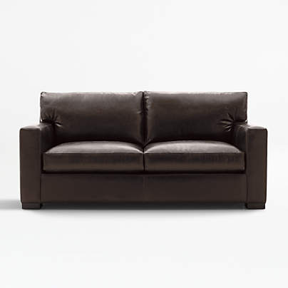 Axis Ii Dark Brown Leather Queen Sleeper Sofa Reviews Crate And Barrel