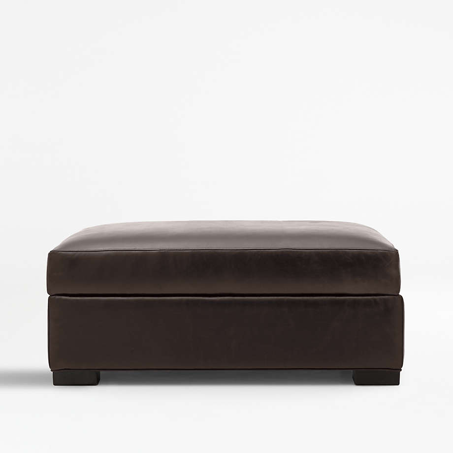 Axis II Leather Ottoman and a Half + Reviews Crate and Barrel