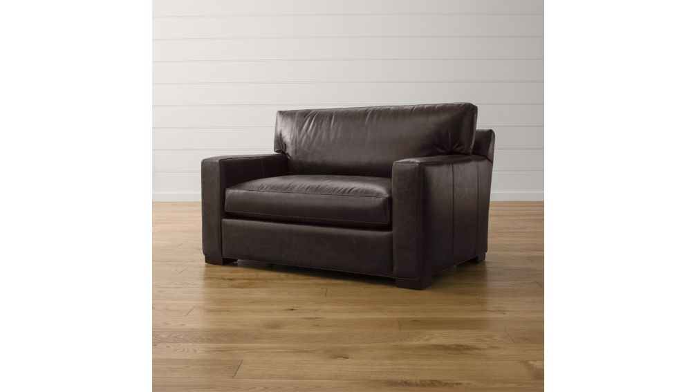 Axis II Leather Twin Sleeper Chair | Crate and Barrel