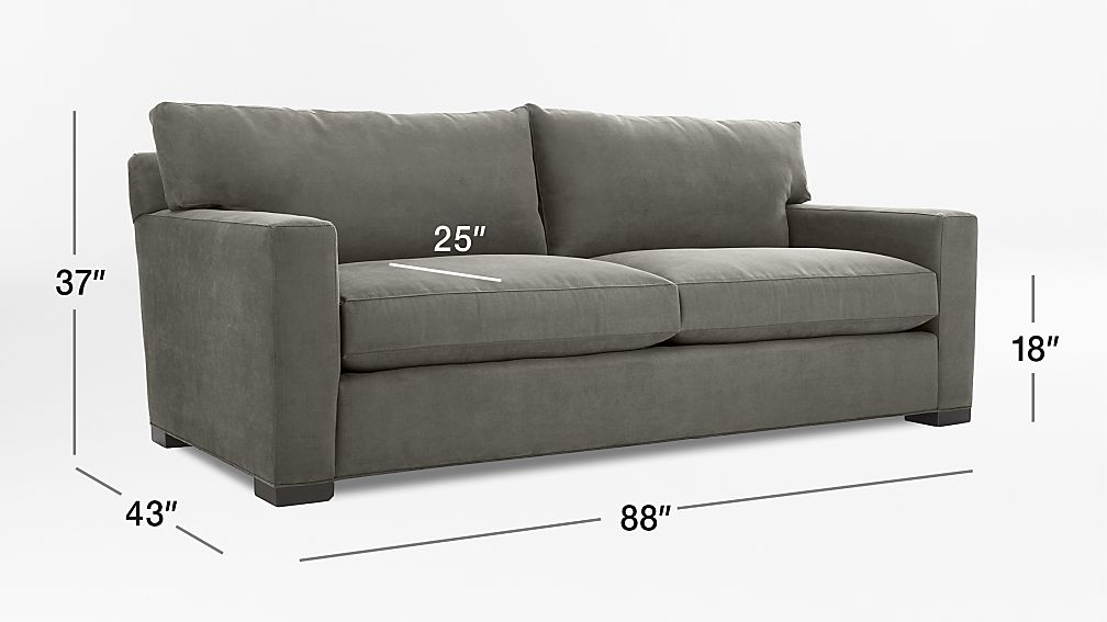Axis II Grey Microfiber Sofa + Reviews Crate and Barrel