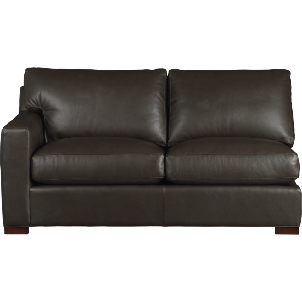 Axis Leather Sectional Left Arm Apartment Sofa