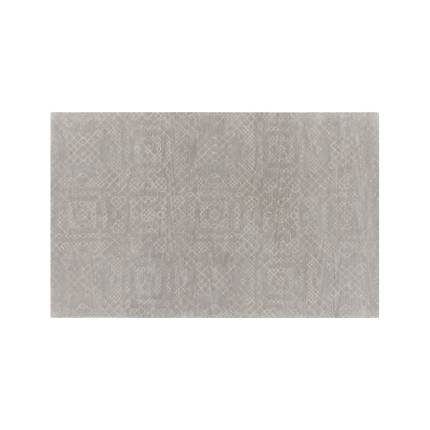 Azulejo Grey Moroccan Style Rug 5'x8' + Reviews | Crate and Barrel