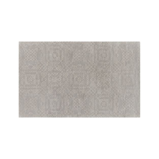 Azulejo Grey Moroccan Style Rug 5'x8' + Reviews Crate and Barrel