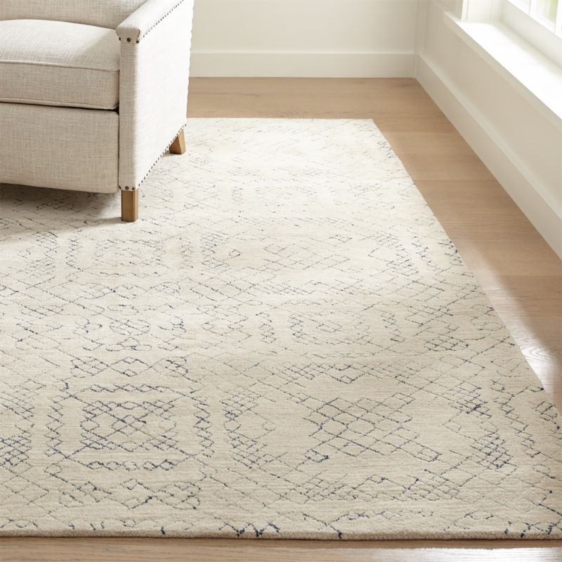 Azulejo Neutral Moroccan Style Rug Crate And Barrel