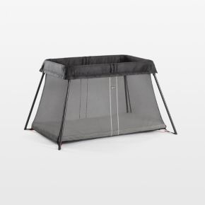 Image of BABYBJÖRN ™ Black Lightweight Travel Crib with Fitted Sheet Bundle Pack
