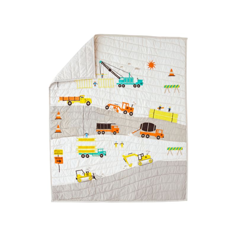 Construction Baby Quilt + Reviews Crate and Barrel