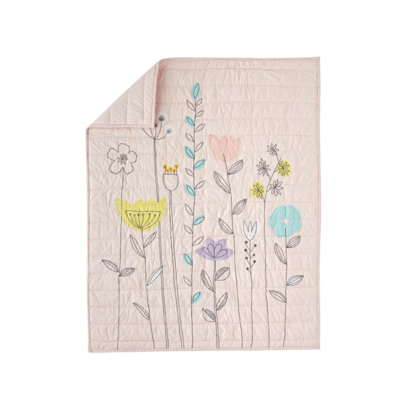 Floral Baby Quilt + Reviews Crate and Barrel