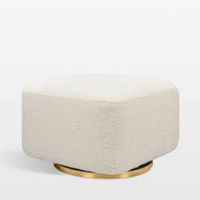 Image of Babyletto Kiwi Ivory Boucle Nursery Gliding Ottoman