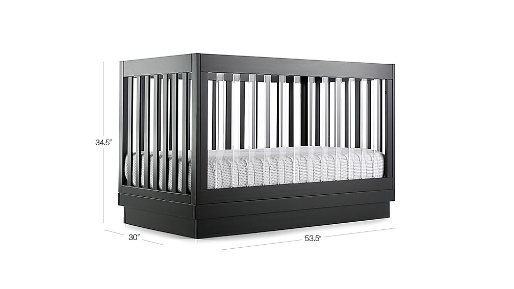 Babyletto Harlow Acrylic And White 3 In 1 Convertible Crib Crate