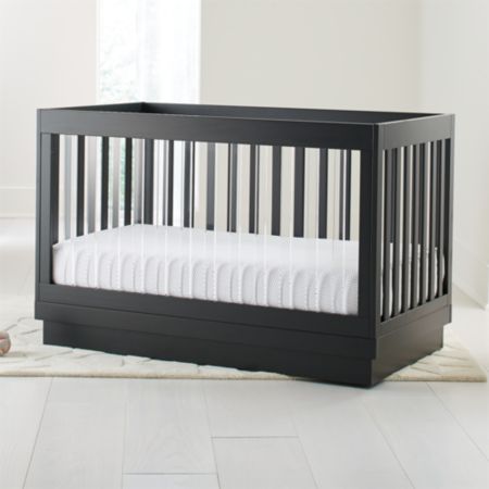 Babyletto Harlow Acrylic And Black 3 In 1 Convertible Crib Crate