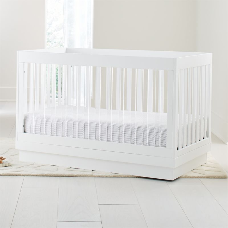 Babyletto Harlow Acrylic and White 3-in 