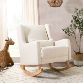 Image of Babyletto Kai Natural Performance Nursery Rocking Chair with Wood Legs