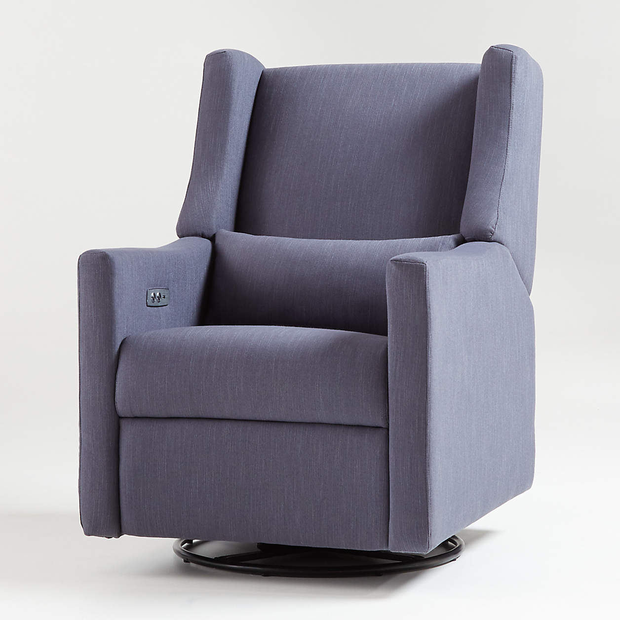 Babyletto Kiwi Dark Blue Power Recliner Glider + Reviews Crate and Barrel