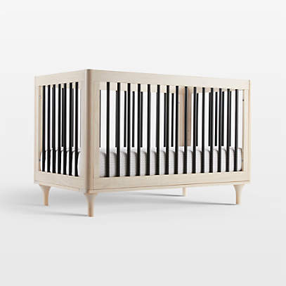 washed natural crib
