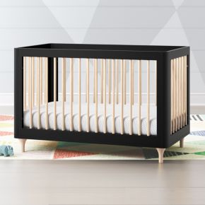 Baby And Kids Furniture Crate Barrel Babyletto Lolly Black And Natural 3 In 1 Convertible Crib