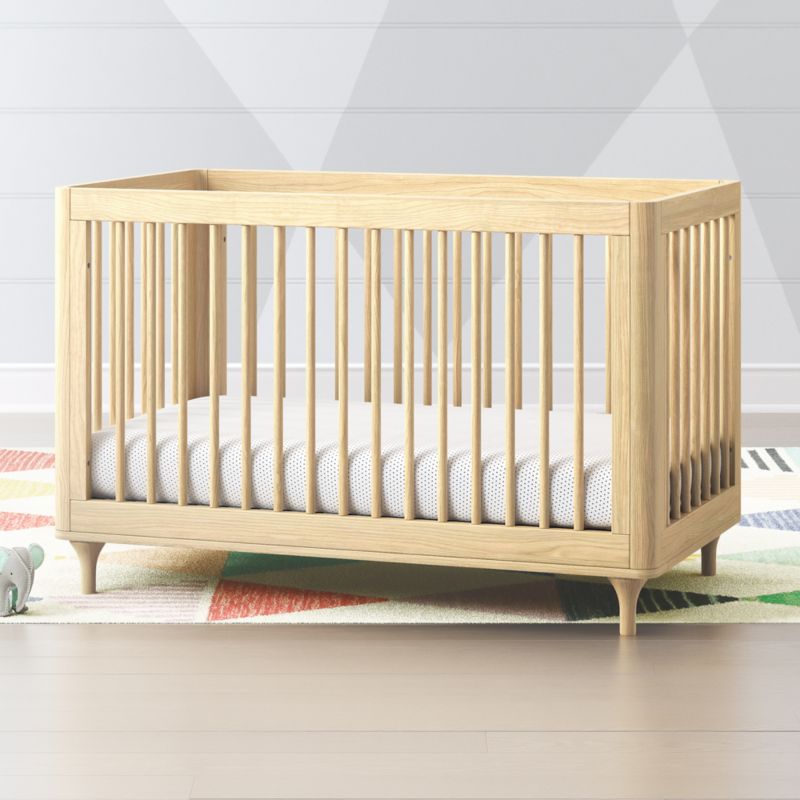 natural finish crib