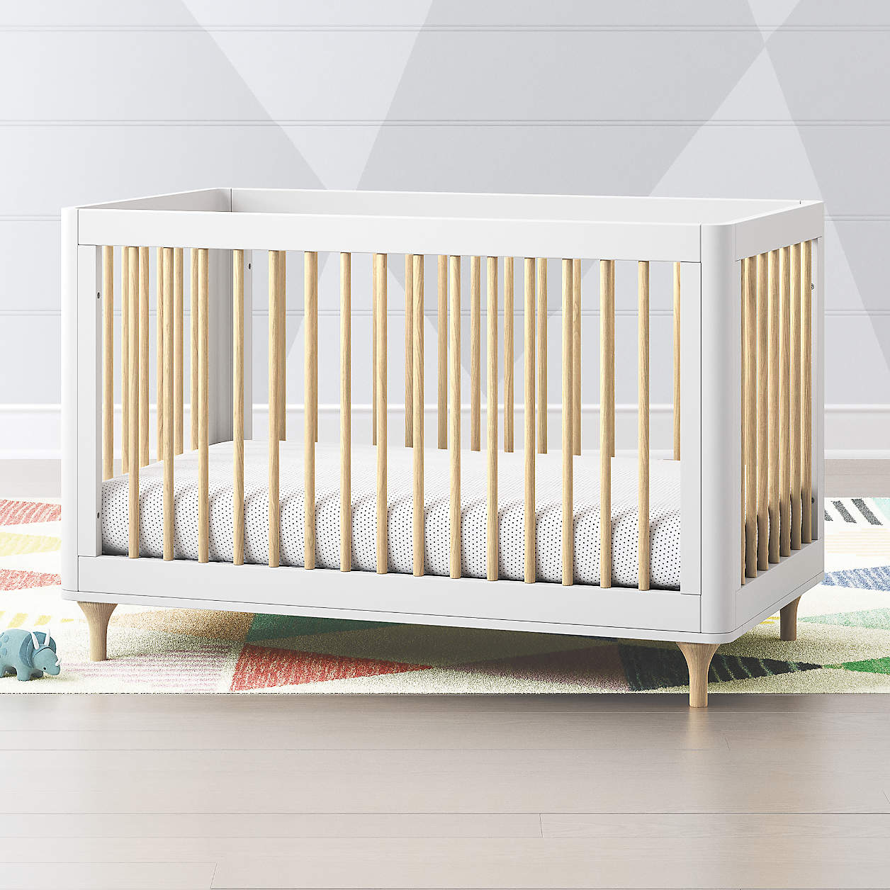Babyletto Lolly White & Natural 3 in 1 Convertible Crib + Reviews