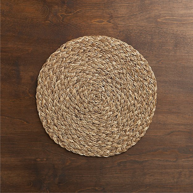 Bali Dark Woven Round Placemat Reviews Crate And Barrel