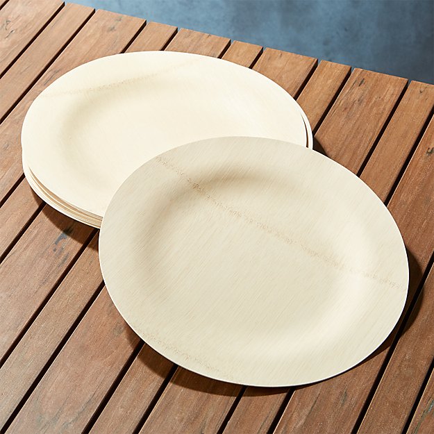Bambu 11" Dinner Plates, Set of 8 Crate and Barrel