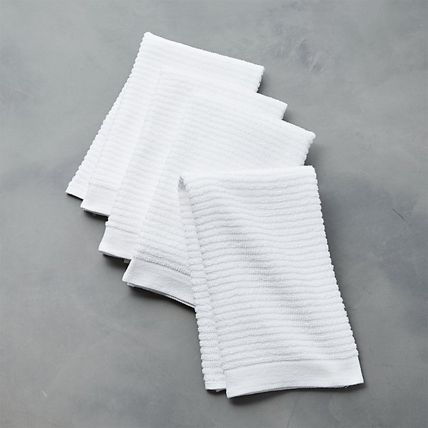 Bar Mop Dish Towels, Set of 4 Crate and Barrel