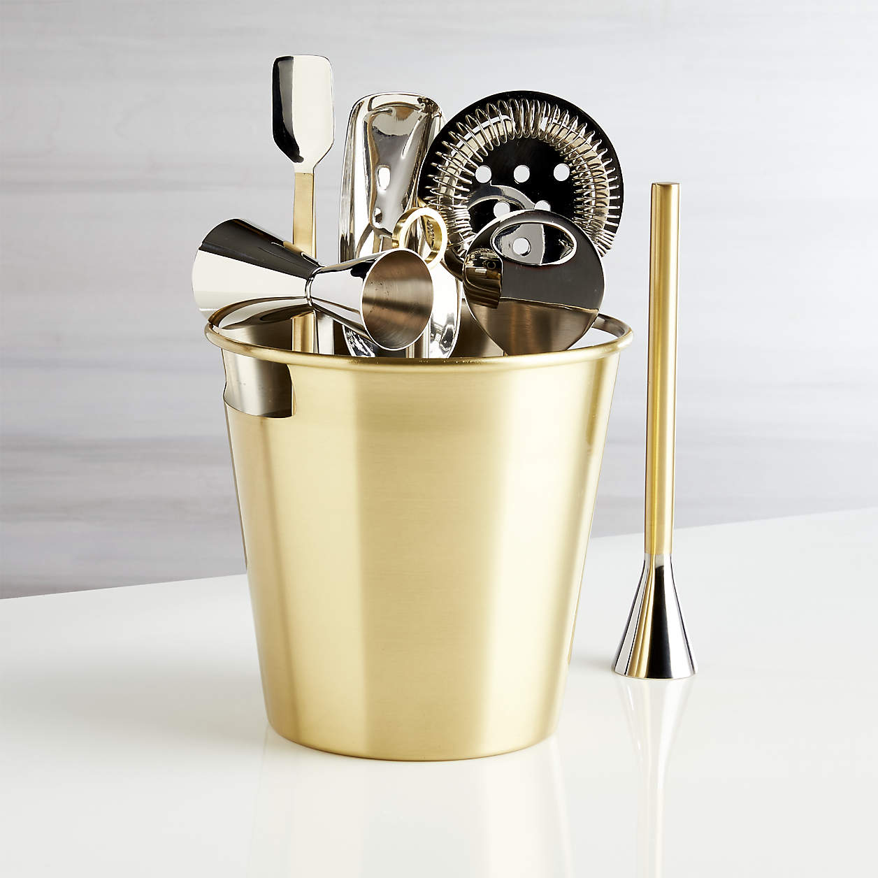 Bar Tool Set Gold + Reviews Crate and Barrel