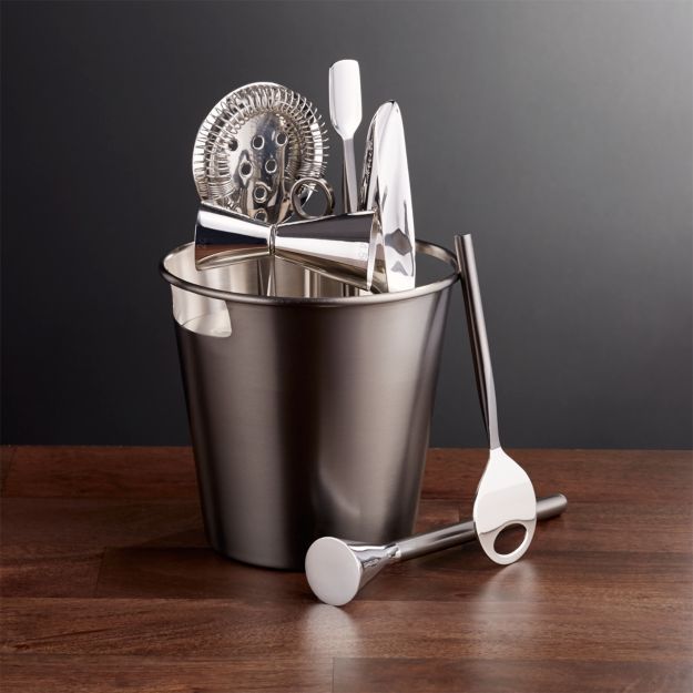 Bar Tool Set Graphite | Crate and Barrel