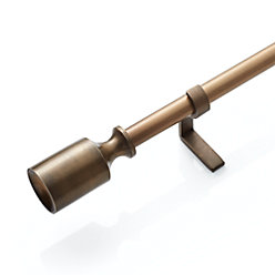 Barnes Antiqued Br 1 25 Dia X 48 88 Curtain Rod Set Reviews Barnes Antiqued Br 75 Dia X28 48