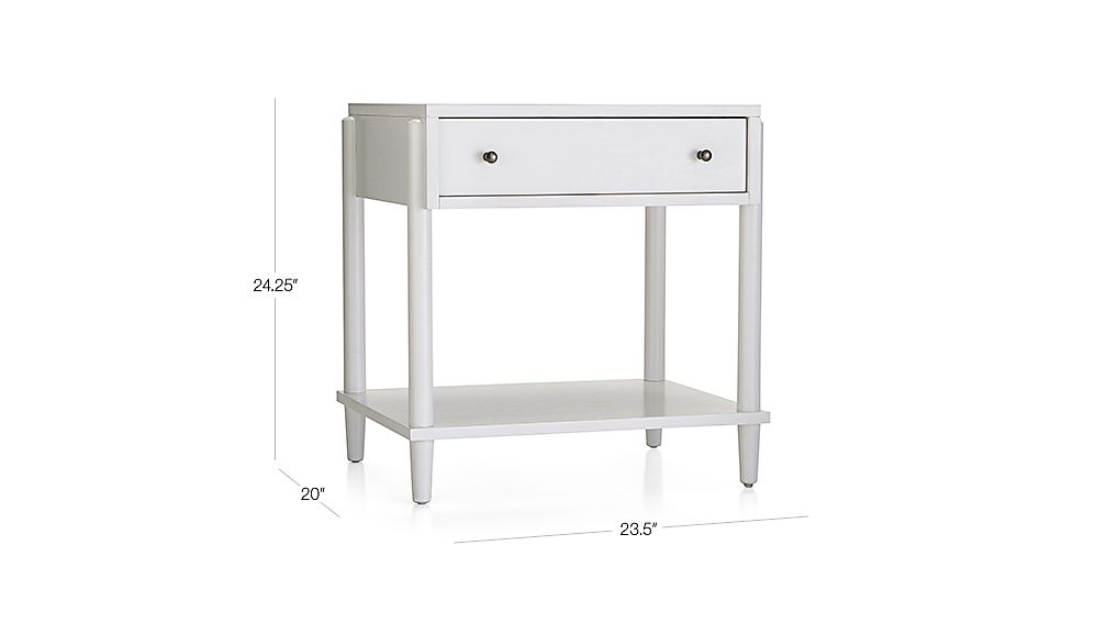 Barnes White Nightstand Crate and Barrel