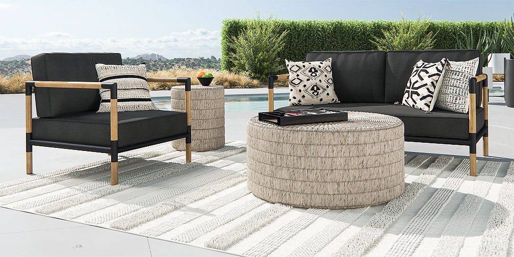 outdoor patio lounge furniture | crate and barrel