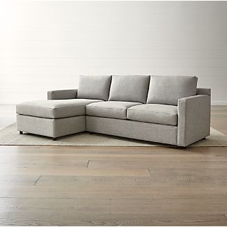 Small Scale Sectional Sofas Crate And Barrel Barrett 2 Piece Left Arm Chaise Sectional