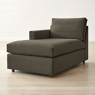 Chaise Lounge Sofas Chairs Crate And Barrel Barrett Left Arm Chaise