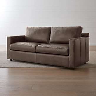 American Made Leather Furniture Crate And Barrel Barrett Leather Queen Sleeper